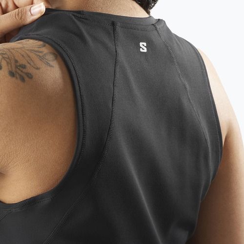 Dámské běžecké tričko Salomon SHAKEout Bliss Tanklette deep black