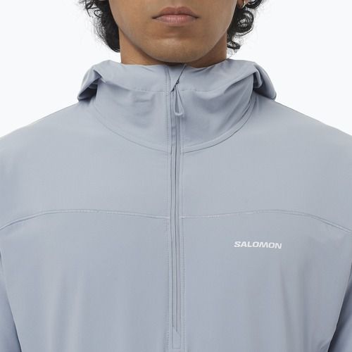 Pánská běžecká bunda Salomon Sense Aero Hybrid Half Zip Hooded trade winds