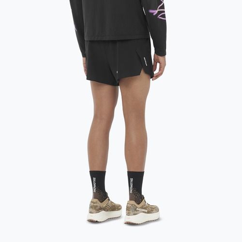 Pánské běžecké šortky Salomon Aero SPLT 3" deep black