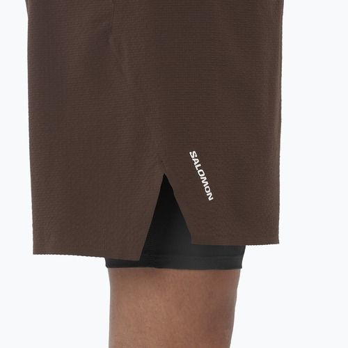 Pánské běžecké šortky Salomon Sense Aero 2IN1 5" coffee bean