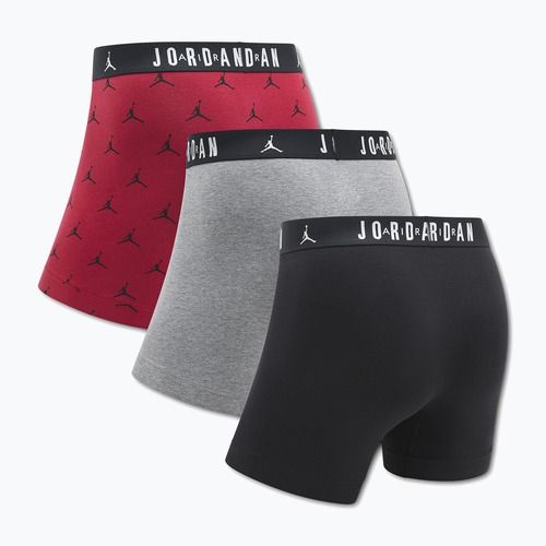 Pánské boxerky Jordan JHM Flight Cotton Essential 3 pairs gym red