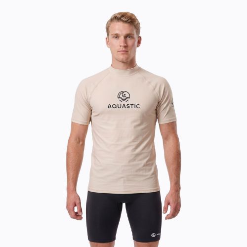 Pánské tričko AQUASTIC Rimos UV 50+ UPF beige