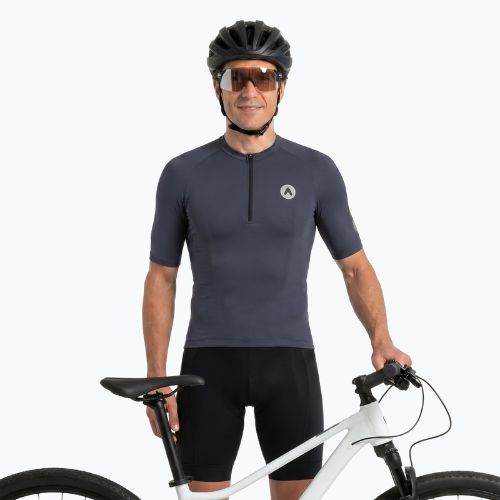 Pánská cyklistická tričko ATTABO TEVRA krátký zip černé