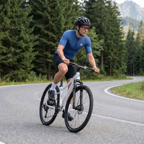 Pánská cyklistická tričko ATTABO TEVRA krátký zip modré