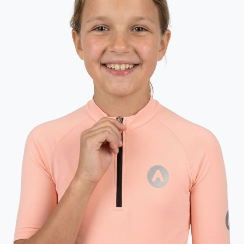 Dětské cyklistické tričko ATTABO TEVRA JR krátký zip růžové