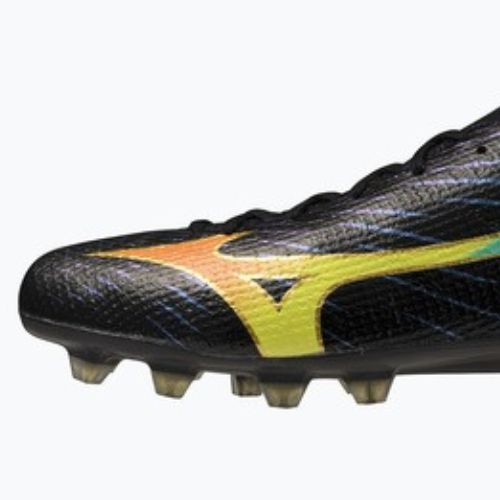 Kopačky Mizuno Alpha III Elite FG black/lava orange/evening primrose
