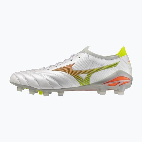 Kopačky Mizuno Morelia Neo V β Japan FG white/lava orange/evening primrose
