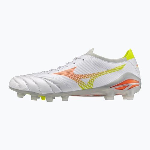 Kopačky Mizuno Morelia Neo V β Pro FG white/lava orange/evening primrose