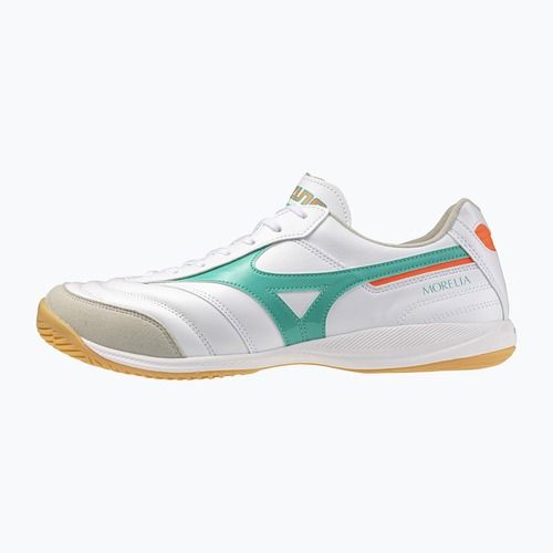 Kopačky Mizuno Morelia Sala Elite IN white/arcadia/lava orange