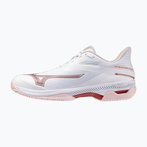 Dámské tenisové boty Mizuno Wave Exceed Court CC W white/pinkesque/barbados cherr