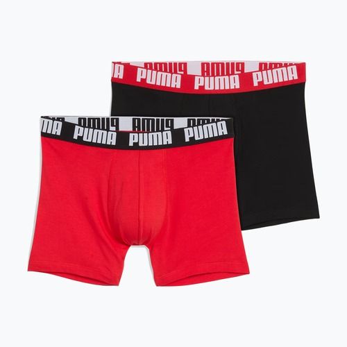 Pánské boxerky PUMA Everyday Basic 2 pairs red/black