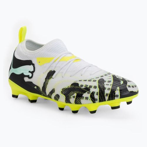 Dětské kopačky PUMA Future 9 Match Creativity Fg/Ag Jr yellow alert/mint jelly/puma white/puma black