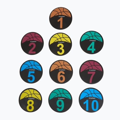 Tréninkové značky OneTeam TRF08 10 pcs BASKET black