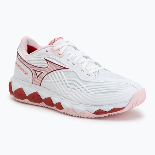 Dámské tenisové boty Mizuno Wave Enforce Tour 2 CC white/pinkesque/barbados/cherry