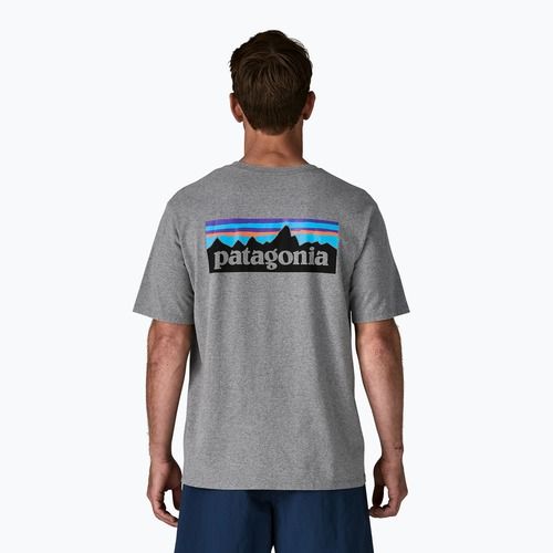 Pánské tričko Patagonia P-6 Logo Responsibili-Tee gravel heather