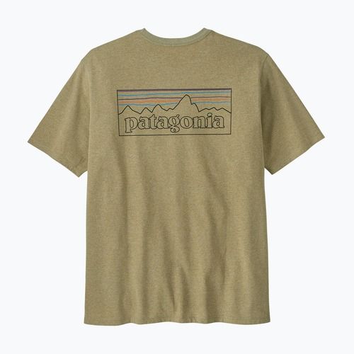 Pánské tričko Patagonia P-6 Logo Responsibili-Tee p-6 outline/gumtree green