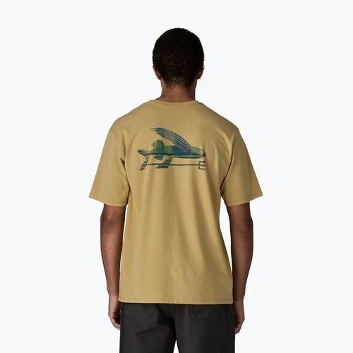 Pánské tričko Patagonia Flying Fish Responsibili Tee limestone yellow/heritage fitz