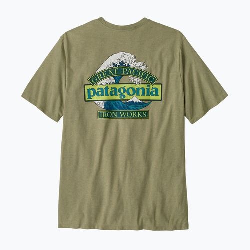 Pánské trekové tričko Patagonia Great Waves Responsibili Tee gumtree green