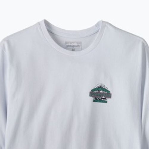 Pánské trekingové tričko Longsleeve Patagonia Great Waves Responsibili Tee white