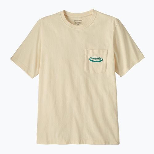 Pánské tričko Patagonia Midweight '95 Oval Logo Pocket Tee undyed natural