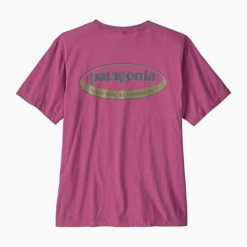 Pánské tričko Patagonia '95 Oval Logo faded magenta