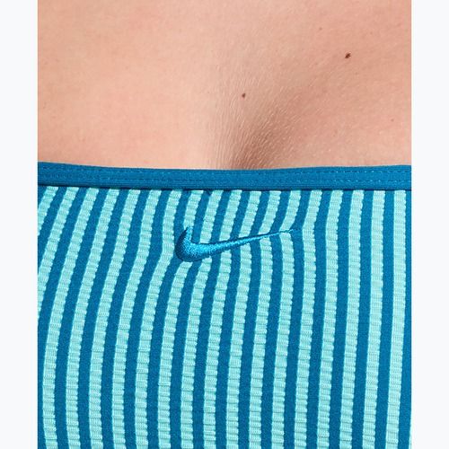 Horní díl plavek Nike Ripple Texture Bralette Classic Bikini bleached turquoise
