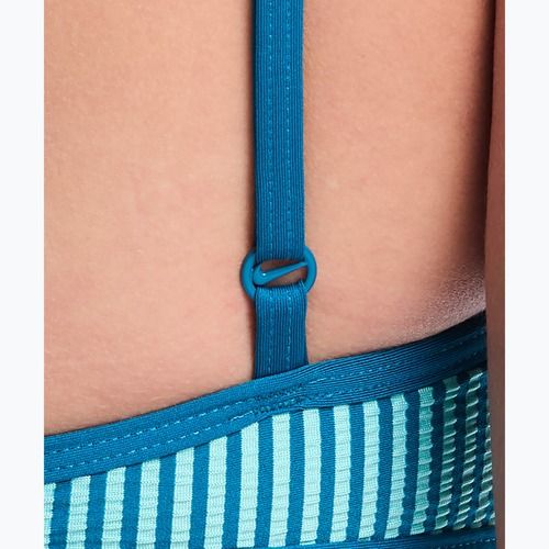 Horní díl plavek Nike Ripple Texture Bralette Classic Bikini bleached turquoise