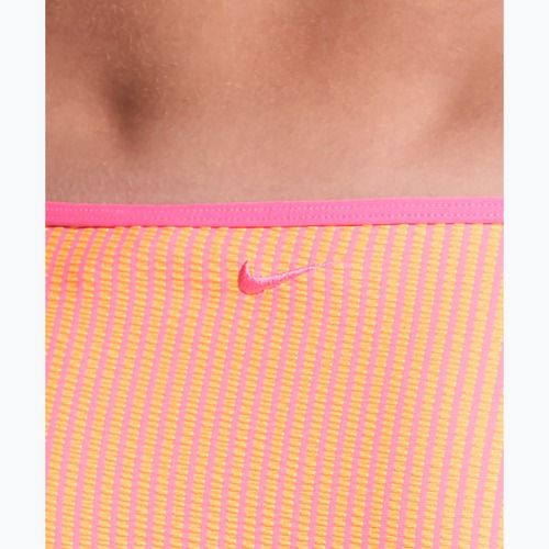 Spodní díl plavek Nike Ripple Texture Hipster Bikini pink glow