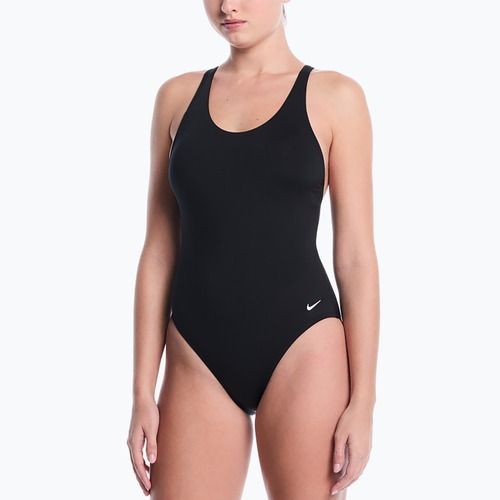 Dámské jednodílné plavky Nike Essential Scoop Neck black