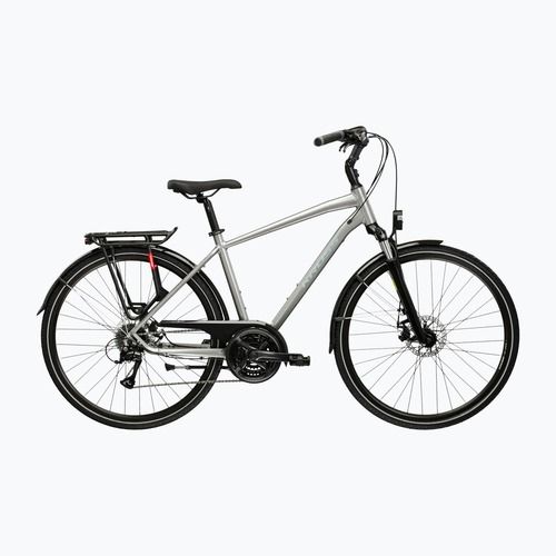 Pánské trekingové kolo KROSS Trans 3.0 silver/blue/gloss