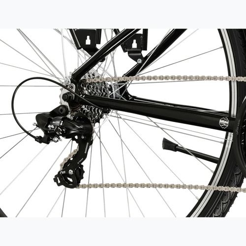 Dámské trekingové kolo KROSS Trans 1.0 In black/silver/gloss