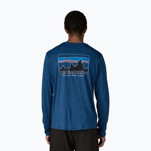 Pánské tričko Longsleeve Patagonia Capilene Cool Daily - '73 Skyline clement blue/light clement blue x-dye