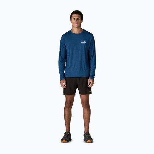 Pánské tričko Longsleeve Patagonia Capilene Cool Daily - '73 Skyline clement blue/light clement blue x-dye