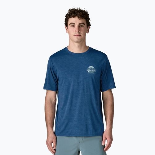 Pánské tričko Patagonia Capilene Cool Daily - Great Waves clement blue/light clement blue x-dye