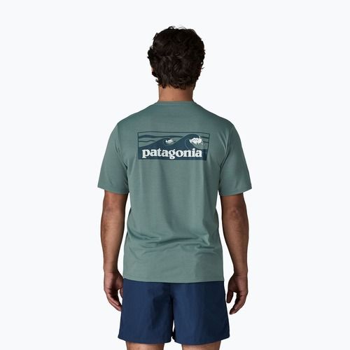 Pánské tričko Patagonia Capilene Cool Daily - Boardshort Logo blue sage/light blue sage x-dye