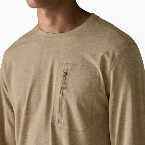 Pánské tričko Longsleeve Patagonia Capilene Cool Sun seabird grey/light seabird grey x-dye