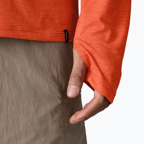 Pánská mikina Patagonia Capilene Cool Sun Hoody coal orange/light coal orange x-dye