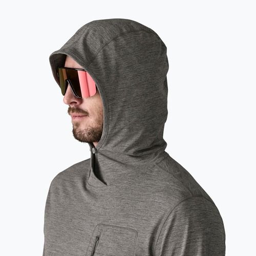 Pánská mikina Patagonia Capilene Cool Sun Hoody forge grey/noble grey x-dye