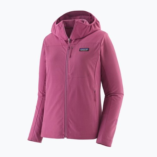 Dámská softshellová bunda Patagonia R1 CrossStrata Hoody faded magenta