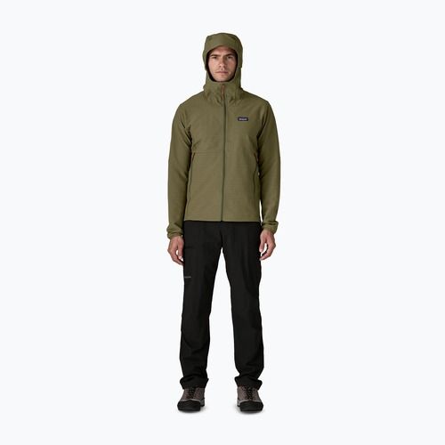 Pánská softshellová bunda Patagonia R1 TechFace Hoody basin green