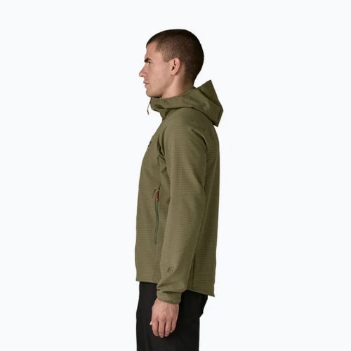 Pánská softshellová bunda Patagonia R1 TechFace Hoody basin green