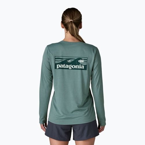 Dámské tričko Longsleeve Patagonia Capilene Cool Daily Shirt - Boardshort Logo blue sage/light blue sage x-dye