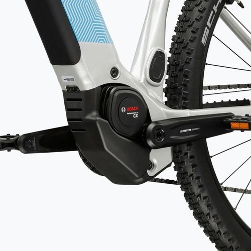 Dámské elektrokolo KROSS Influx Hyb 5.0 W 29 cells 800 Wh silver/blue/gloss