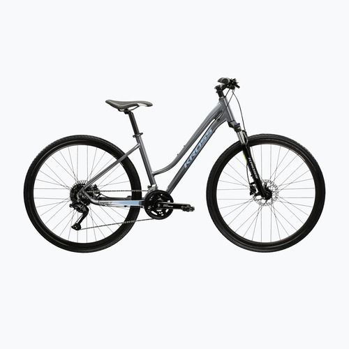 Dámské krosové kolo KROSS Evado 5.0 In grey/blue/gloss