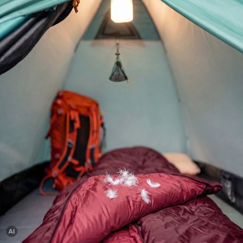 Spací pyt KADVA Mafana 300 péřový červený