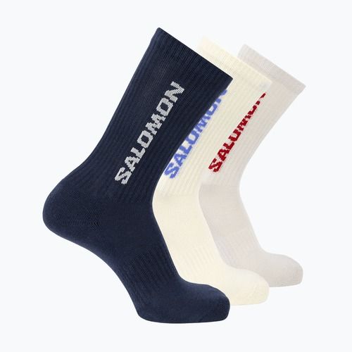 Ponožky Salomon Everyday Crew 3 pairs spellbound/vanilla ice/lunar rock