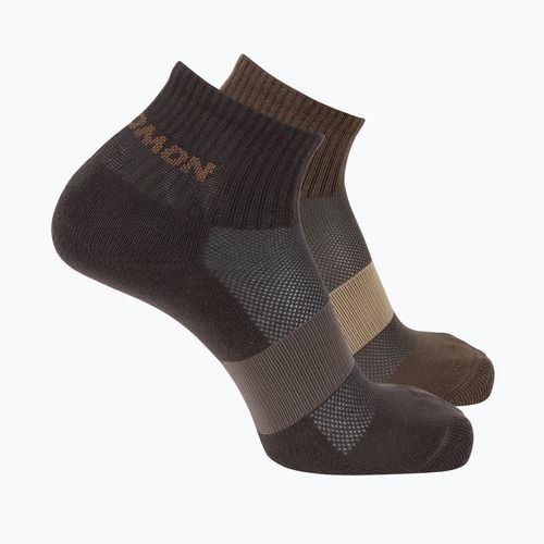 Ponožky Salomon Evasion Ankle 2 pairs dark earth/walnut