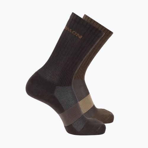 Ponožky Salomon Evasion Crew 2 pairs dark earth/walnut