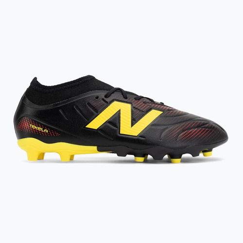 Dětské kopačky New Balance Tekela Team V5 black 100/punch yellow/fire cracker