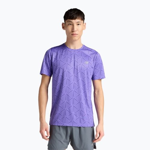 Pánské tričko New Balance Essentials Printed T electric purple